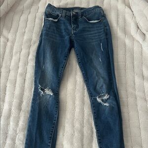 Lucky Brand Blue Distressed Women Jeans 27a mid rise